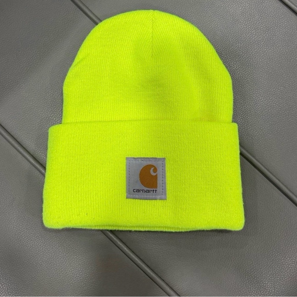 Carhartt Neon Yellow Cuffed Beanie NEW